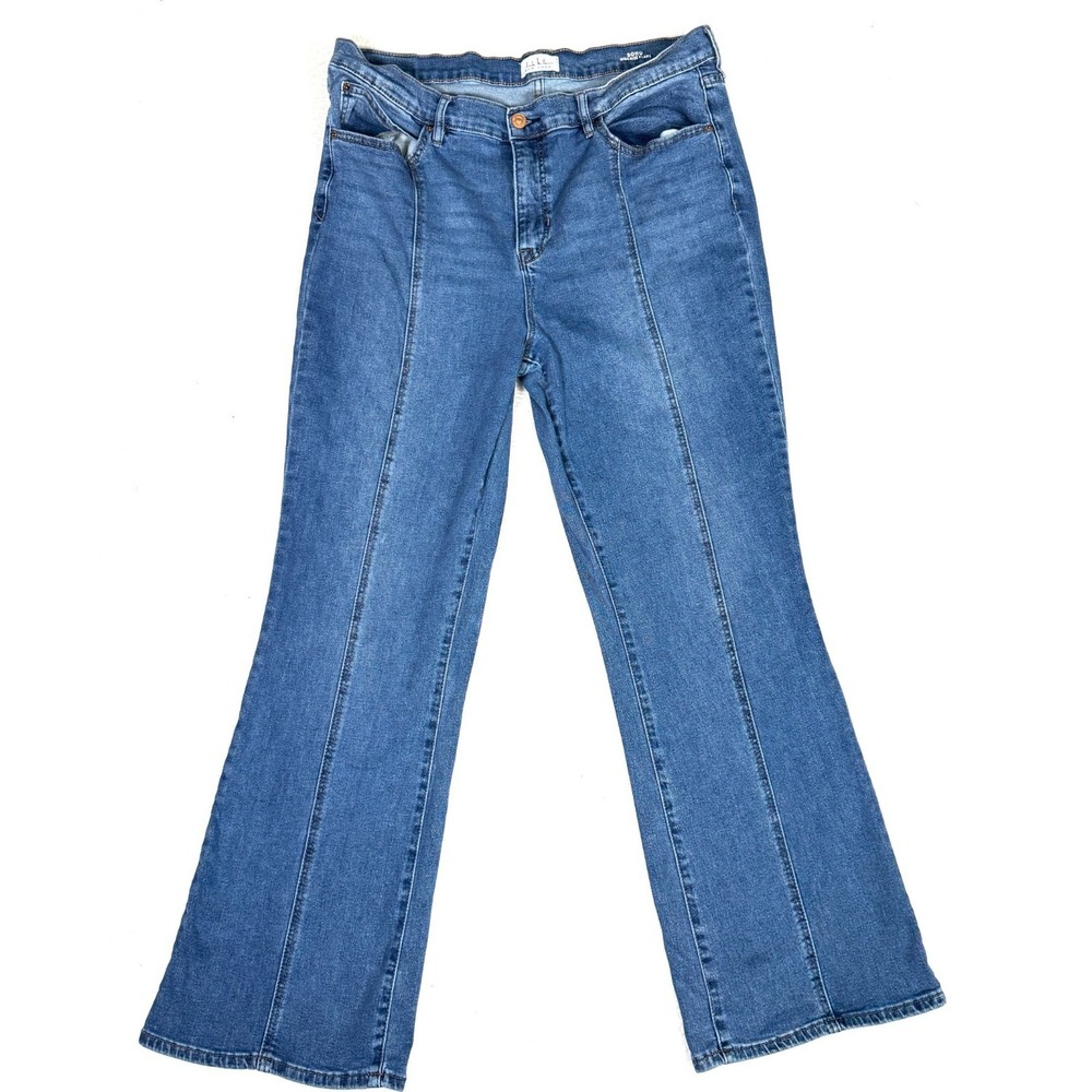 Nicole Miller Soho Jeans Women's Size 16 Denim Stretch High-Rise Flare western